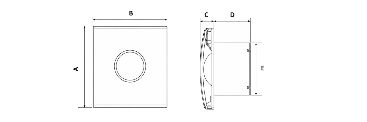 Star Exhaust Fan dimension diagram